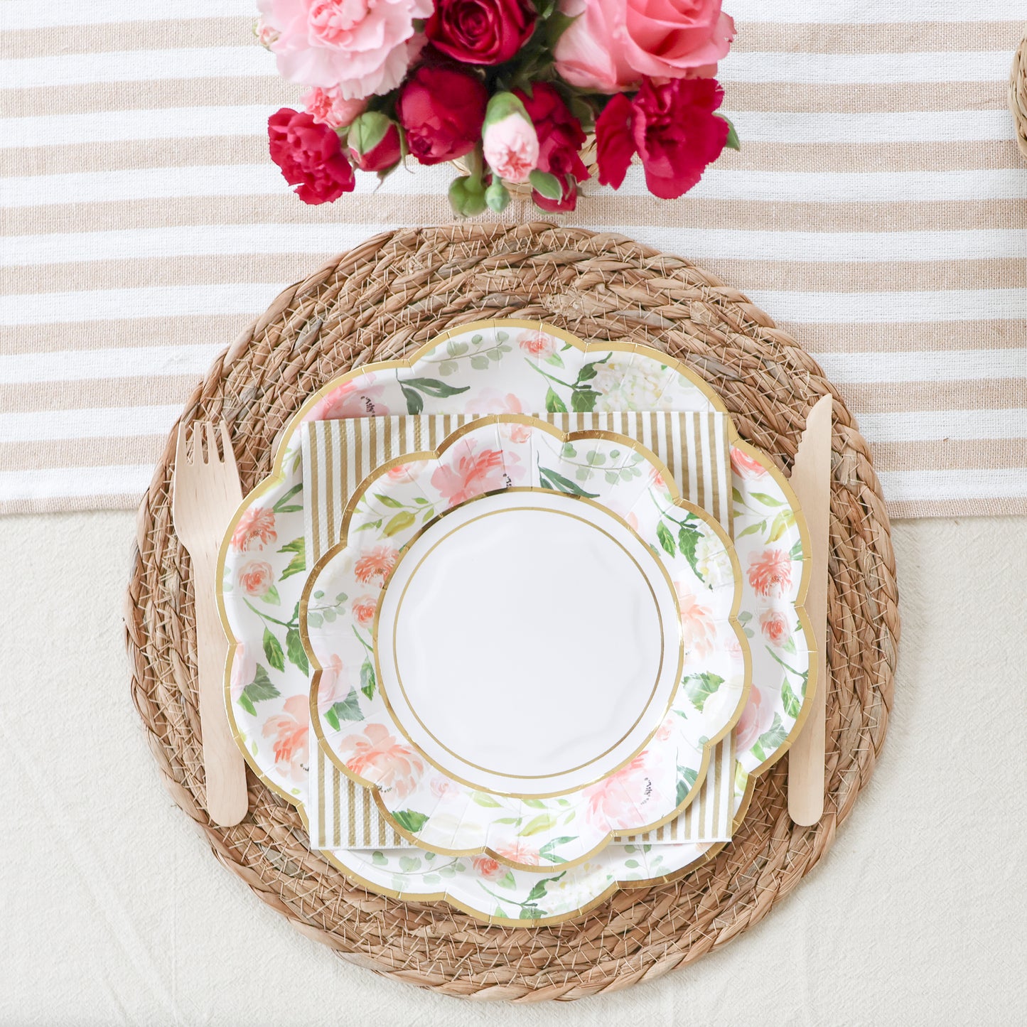 Flower Shop Plates & Napkin