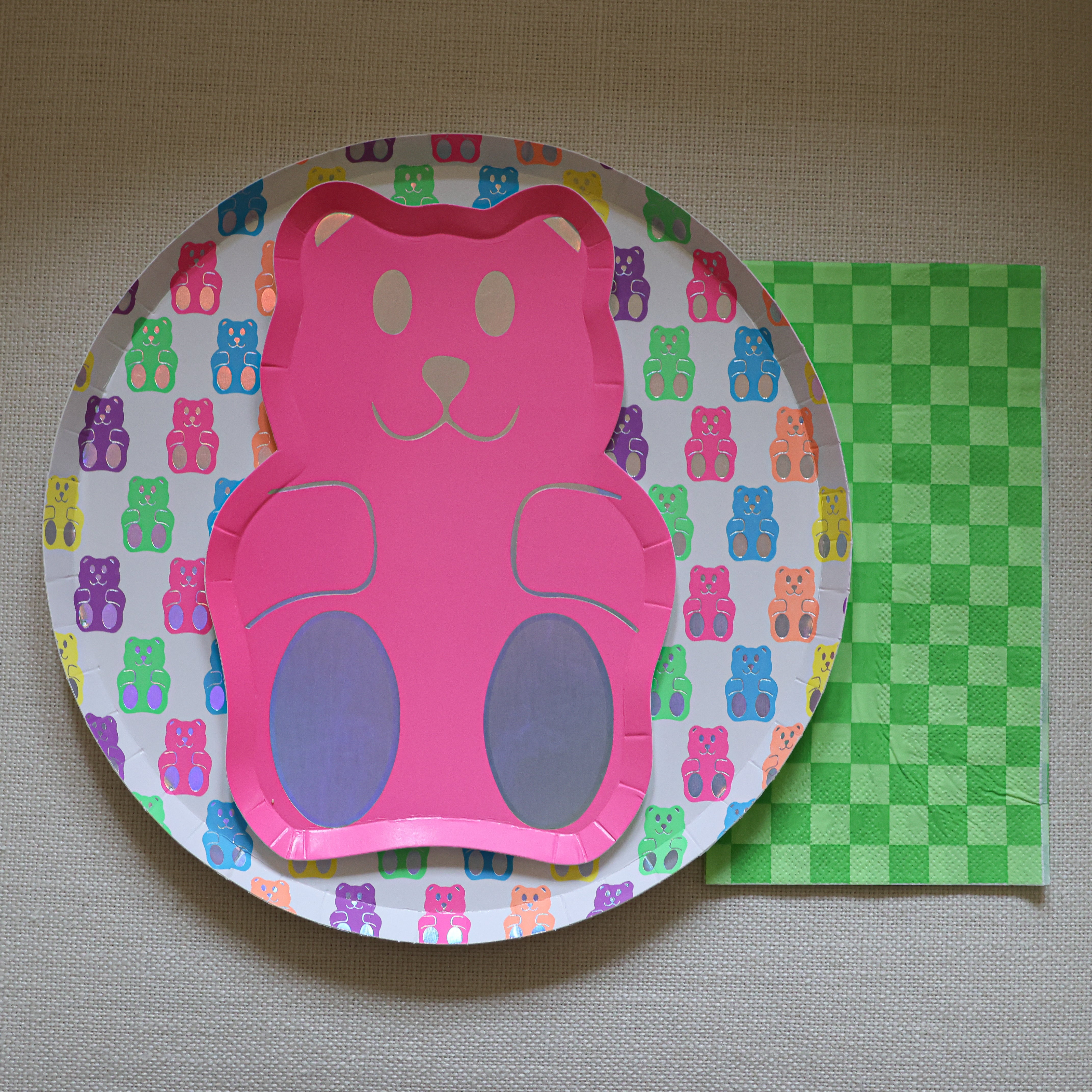 Let's Glow Plate and Napkin Set