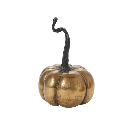 Antique Gold Pumpkin Accent - Small