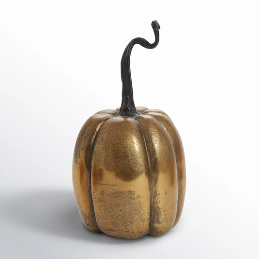 Antique Gold Pumpkin Accent - Large