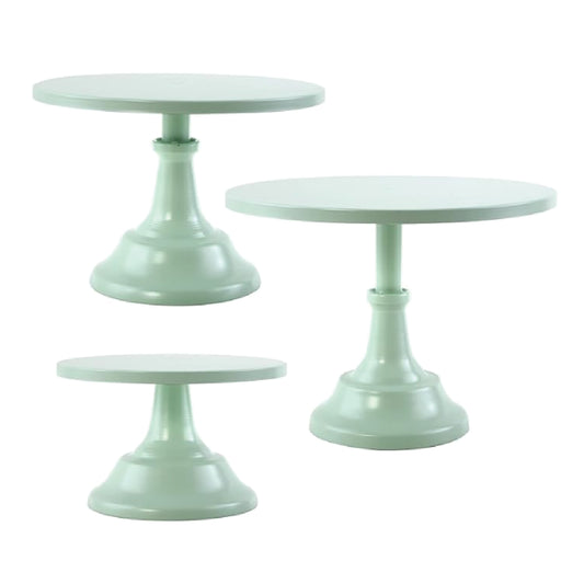 Set of Three Mint Cake Stands