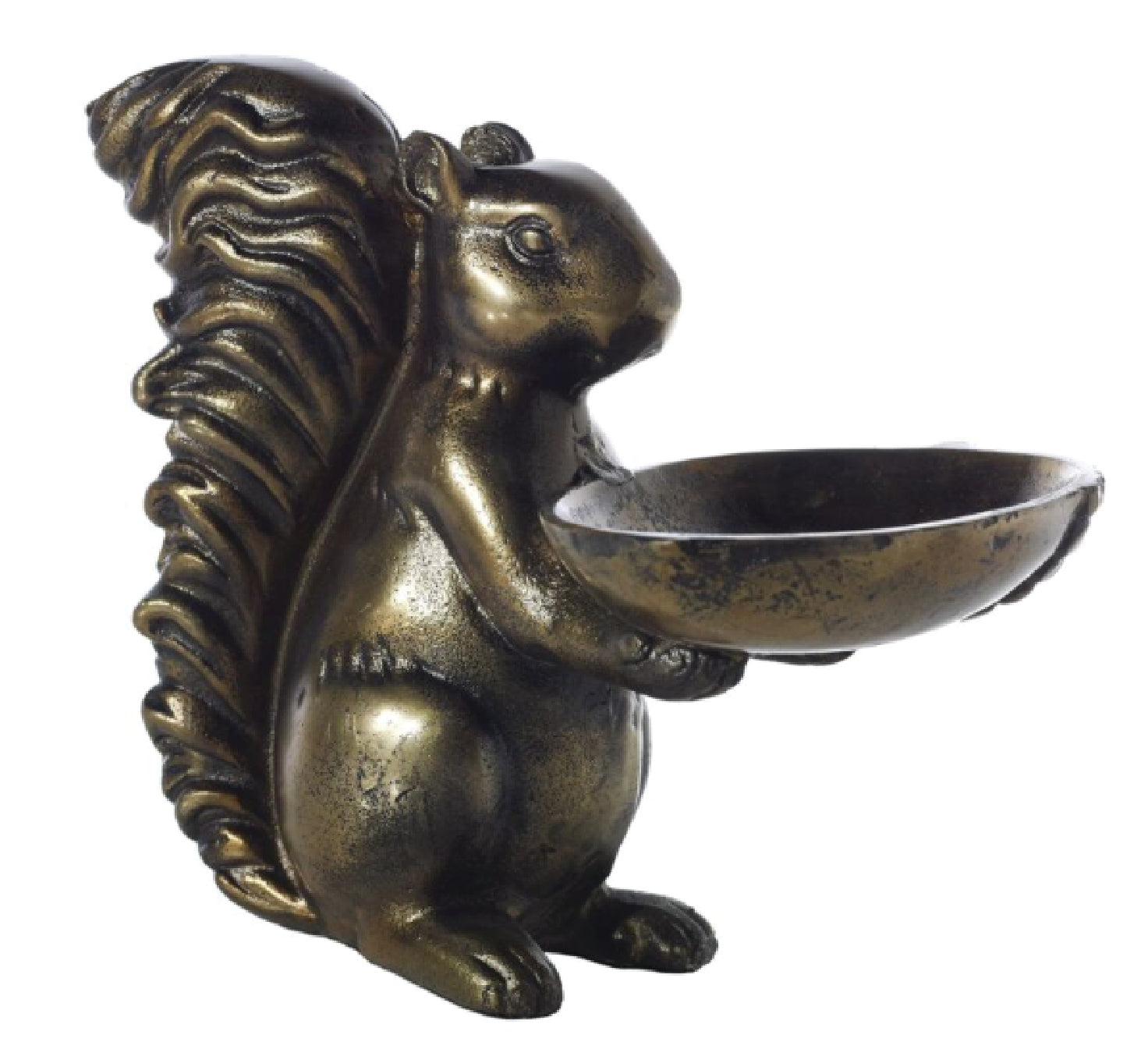 Bronze Squirrel Serving Dish